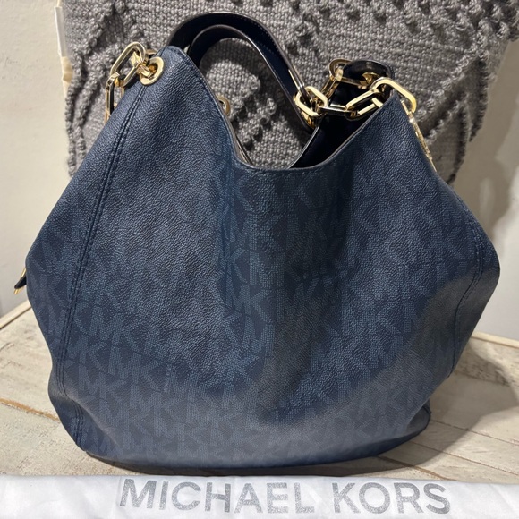 ❤️Michael Kors Large Fulton Baltic Navy Tote - Picture 3 of 9
